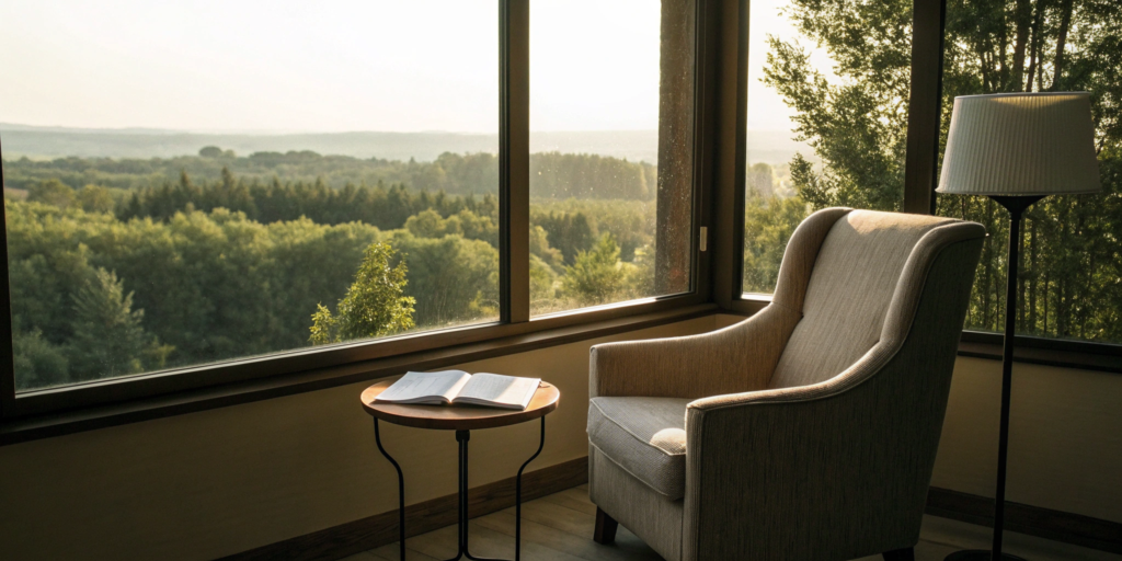 A cozy reading nook representing the peace of mind from choosing one of the best term life insurance companies.