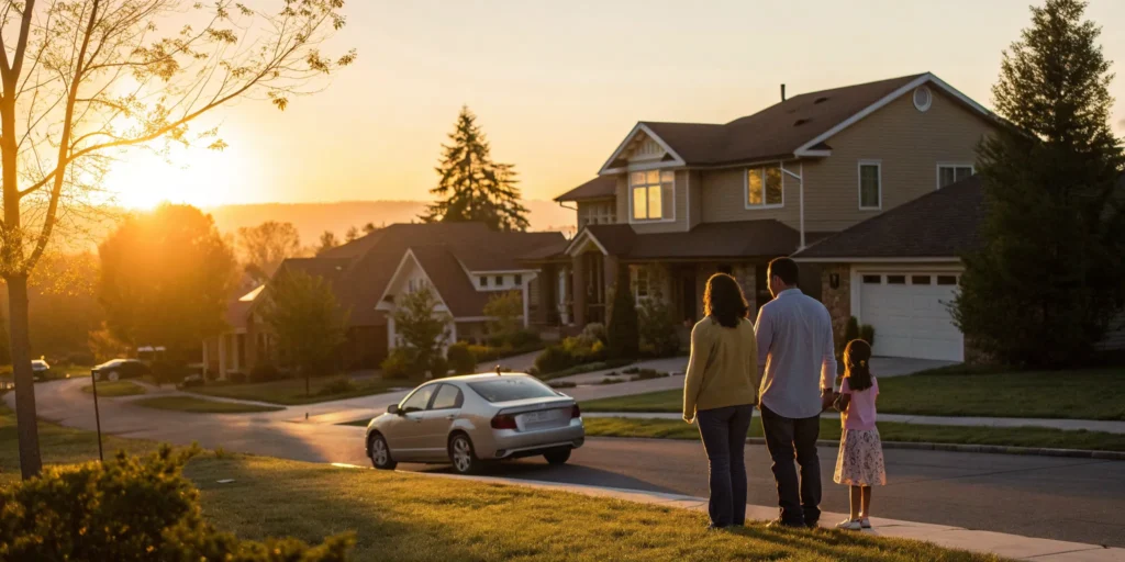 A family protected by one of the best home and auto insurance companies recommended by Consumer Reports.