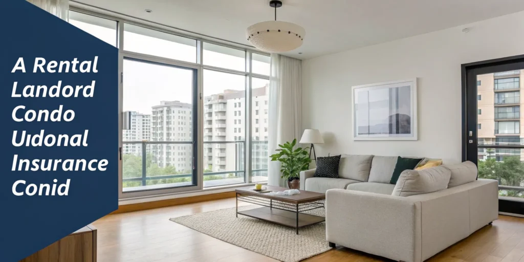 Living room of a rental condo unit, a landlord's guide to owners insurance.