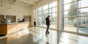 A small business coffee shop where owners must know what their liability insurance covers.