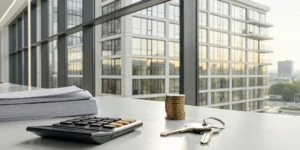 Condo keys and a calculator for understanding loss assessment coverage.