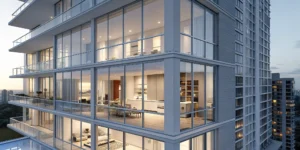 A modern condo where walls-in coverage protects the interior walls and fixtures.