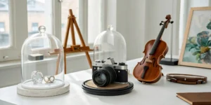 A violin, jewelry, and camera protected by scheduled personal property coverage.